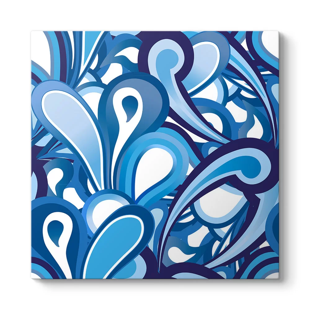 Blue Abstract Tablosu - Model 3